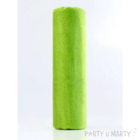 organza glitter zielona jasna brokatowa 16 cm 9 m 1 rolka