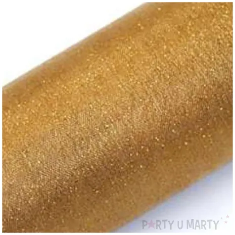 organza glitter zlota brokatowa 16 cm 9 m 1 rolka