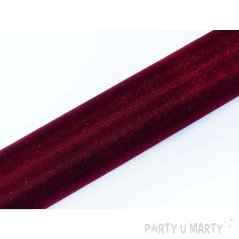 organza glittery bordowy 0 36 x 9 m 1 szt