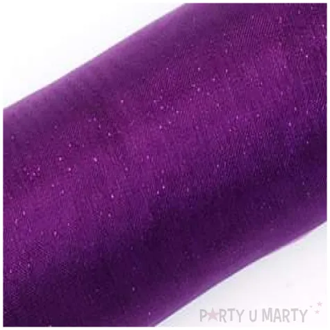 organza glittery sliwkowy 0 36 x 9 m 1 szt