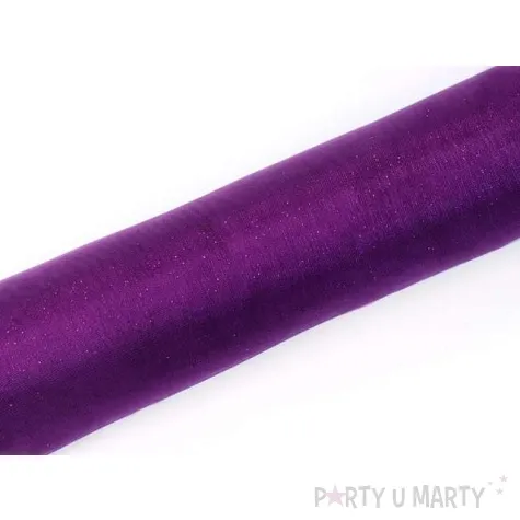organza glittery sliwkowy 0 36 x 9 m 1 szt