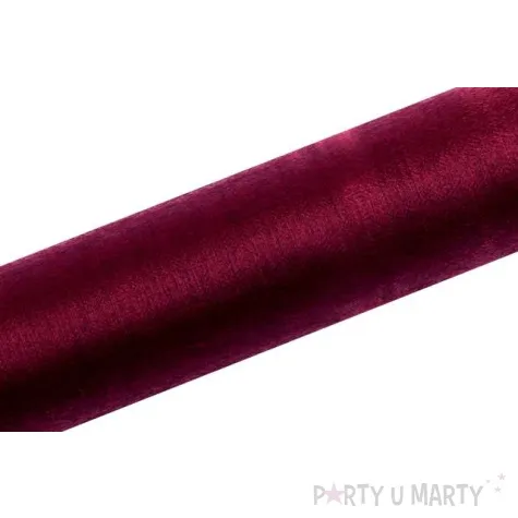 organza snow bordowa 16 cm x 9 m