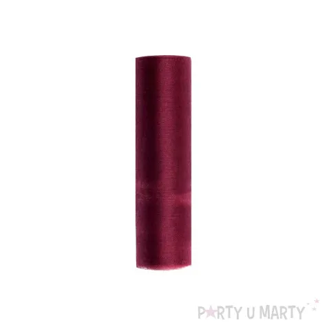 organza snow bordowa 16 cm x 9 m