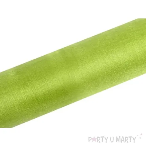 organza snow zielone jabluszko 16 cm x 9 m