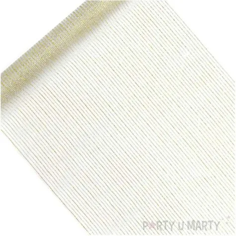 organza z nadrukiem bialy partydeco 0 48 x 9 m