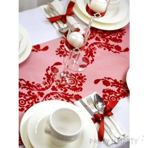 organza z nadrukiem bordo 0 36 x 9m 1szt