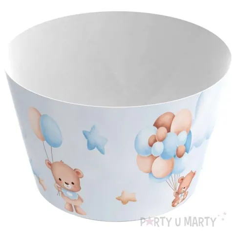 oslonki dekoracyjne misie z balonikami blekitny congee 6 szt