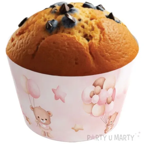 oslonki dekoracyjne misie z balonikami rozowy jasny congee 6 szt