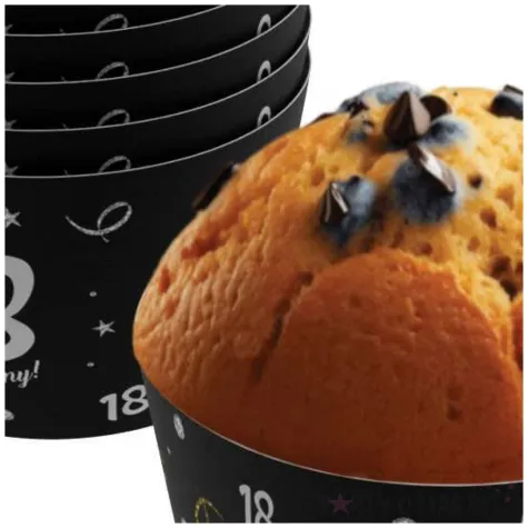oslonki na muffinki 18 urodziny glamour birthday 6 szt