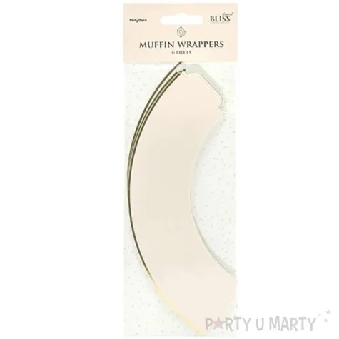 oslonki na muffinki elegant bliss srebrny pasek partydeco 6 szt