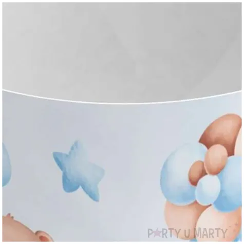 oslonki na muffinki misie z balonikami blekitny congee 6 szt