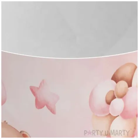 oslonki na muffinki misie z balonikami rozowy jasny congee 6 szt