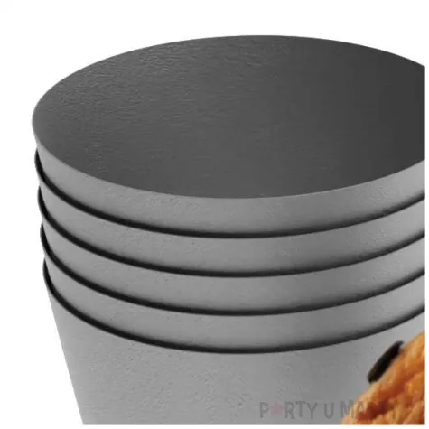 oslonki na muffinki monokolor srebrny 6 szt