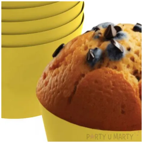 oslonki na muffinki monokolor zolty 6 szt