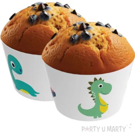 oslonki na muffinki wesole dinozaury congee 6 szt