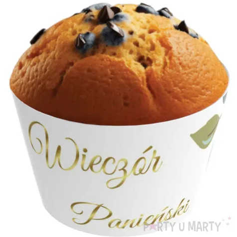 oslonki na muffinki wieczor panienski listki bialy congee 6 szt