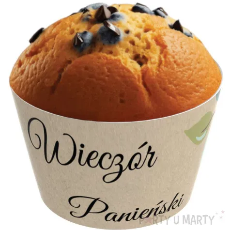 oslonki na muffinki wieczor panienski listki kraftowy congee 6 szt