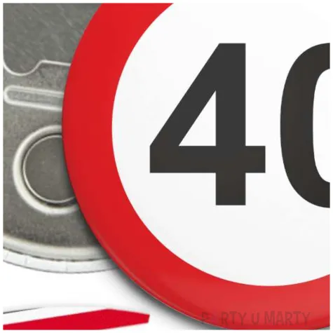 otwieracz 40 urodziny traffic birthday 56 mm