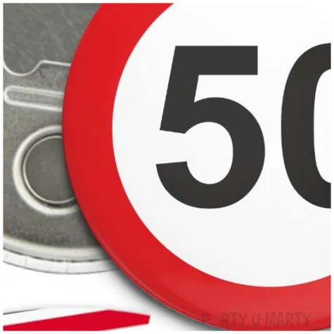 otwieracz 50 urodziny traffic birthday 56 mm