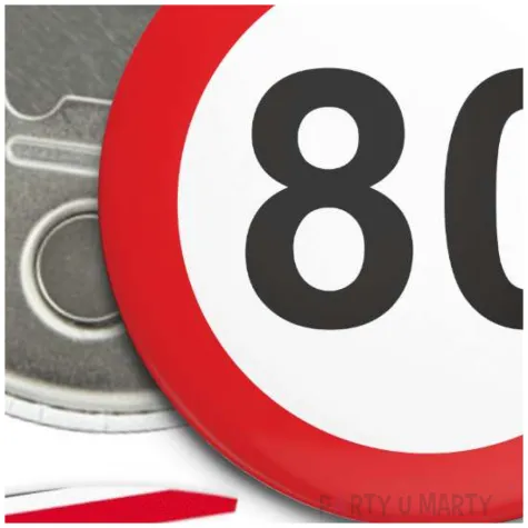 otwieracz 80 urodziny traffic birthday 56 mm