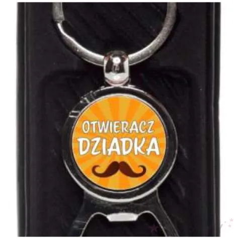 otwieracz z brelokiem otwieracz dziadka z wasem giftmania