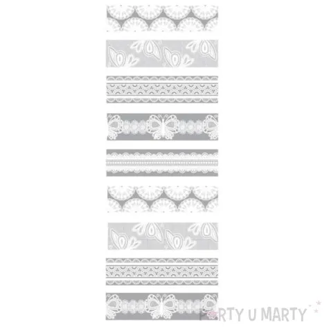 owijki na jajka koronka biale arpex 9 szt