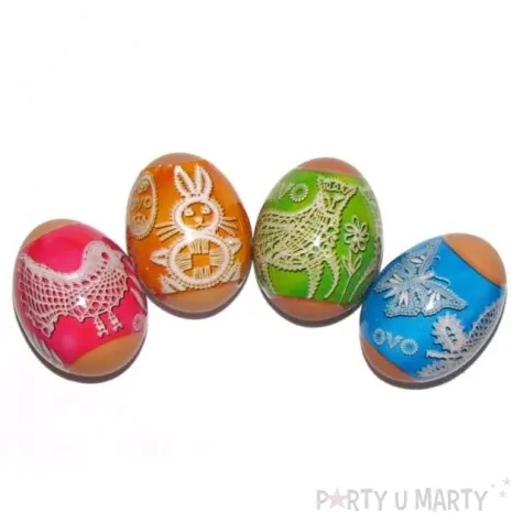 owijki na jajka koronka mix arpex 9 szt