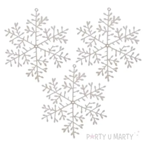 ozdoba choinkowa biala sniezynka arpex 15 cm 3 szt