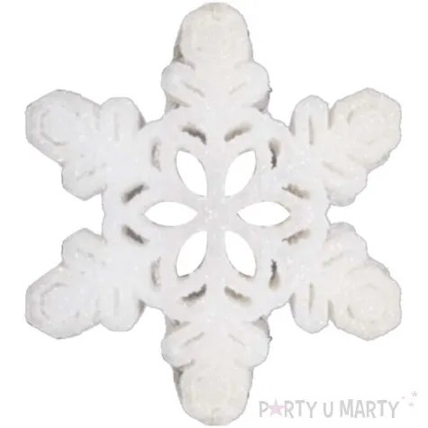 ozdoba choinkowa brokatowa sniezynka wz 4 arpex 10 cm 6 szt