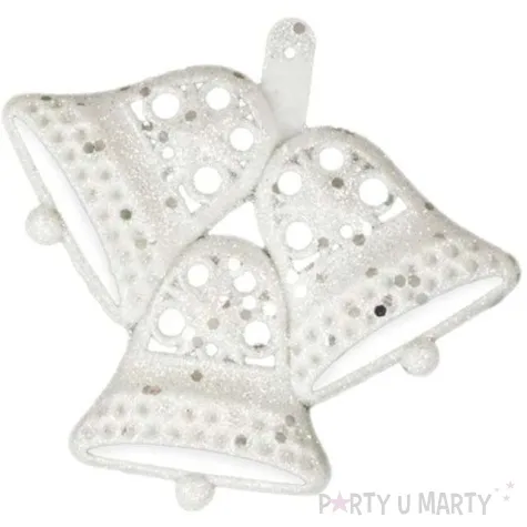 ozdoba choinkowa brokatowe dzwoneczki titanum 12 cm 2 szt