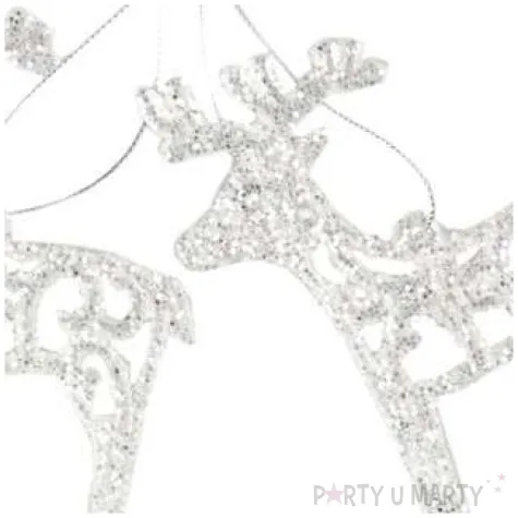 ozdoba choinkowa brokatowe reniferki arpex 2 szt