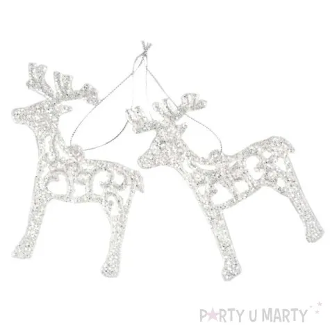 ozdoba choinkowa brokatowe reniferki arpex 2 szt