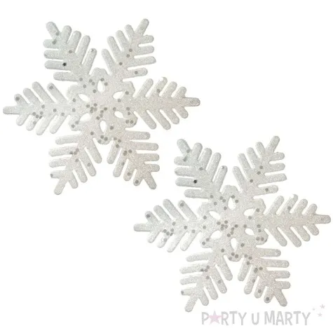 ozdoba choinkowa brokatowe sniezynki titanum 15 cm 2 szt