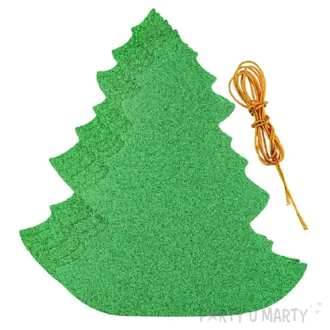 ozdoba choinkowa choinki brokatowe zielony arpex 15 5 cm 6 szt