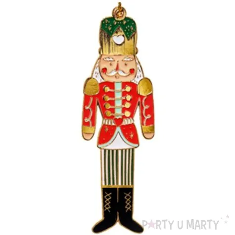 ozdoba choinkowa dziadek do orzechow metalowa partydeco 10 cm