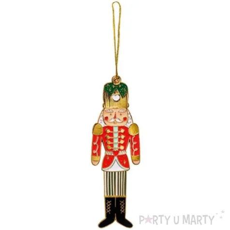 ozdoba choinkowa dziadek do orzechow metalowa partydeco 10 cm