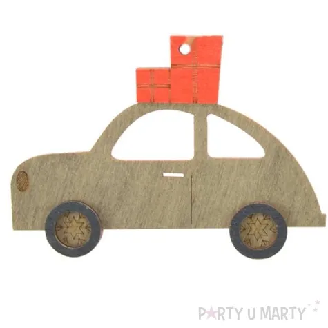 ozdoba choinkowa garbus z prezentami drewniana arpex 10 cm