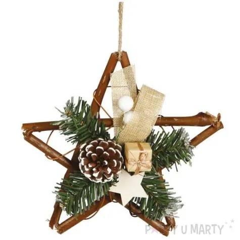 ozdoba choinkowa naturalna gwiazda guirca