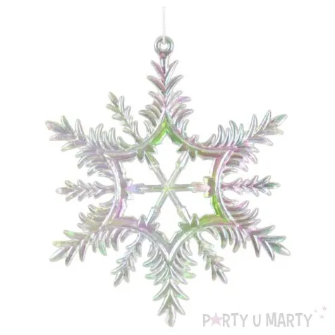 ozdoba choinkowa opalizujaca sniezynka arpex 13 cm