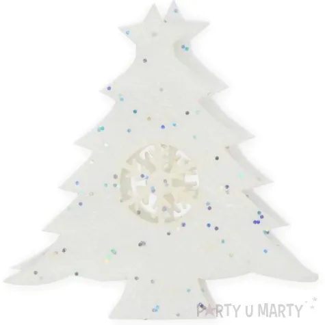ozdoba choinkowa piankowy choinka biala partypal 2 szt