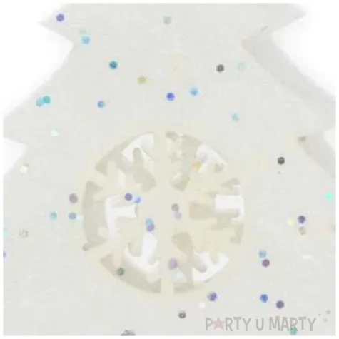 ozdoba choinkowa piankowy choinka biala partypal 2 szt