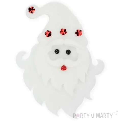 ozdoba choinkowa piankowy mikolaj biala partypal