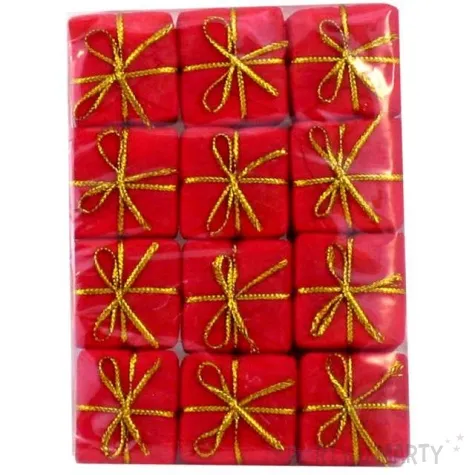 ozdoba choinkowa prezenciki mini czerwone arpex 12 szt