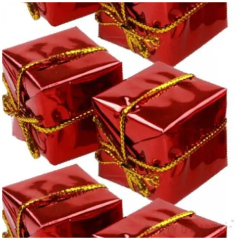 ozdoba choinkowa prezenciki mini czerwone arpex 12 szt