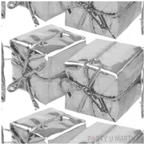 ozdoba choinkowa prezenciki mini srebrne arpex 12 szt