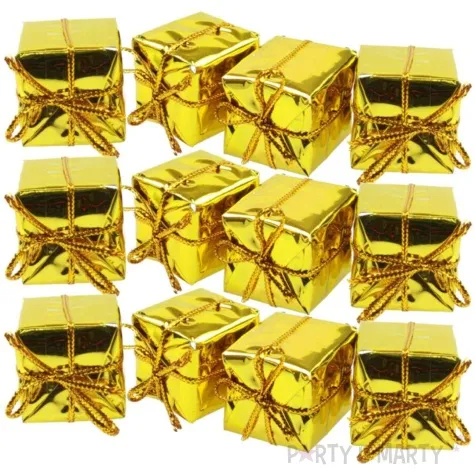 ozdoba choinkowa prezenciki mini zlote arpex 12 szt