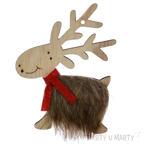ozdoba choinkowa renifer brazowy drewniany arpex