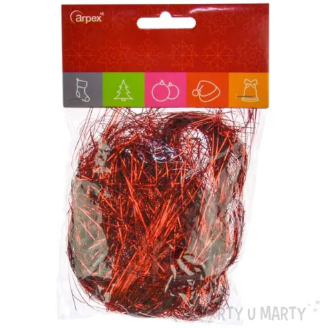 ozdoba choinkowa wlos anielski czerwony arpex 10 g