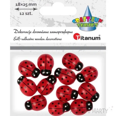 ozdoba drewniana biedronki titanum 12 szt