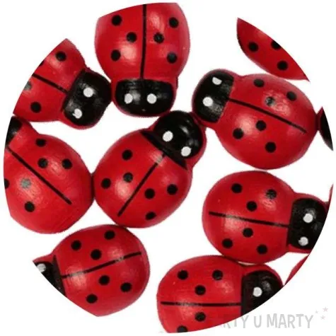 ozdoba drewniana biedronki titanum 12 szt